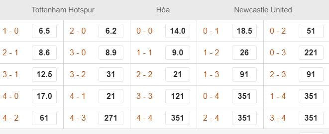 Ty le keo Tottenham vs Newcastle hinh anh 2